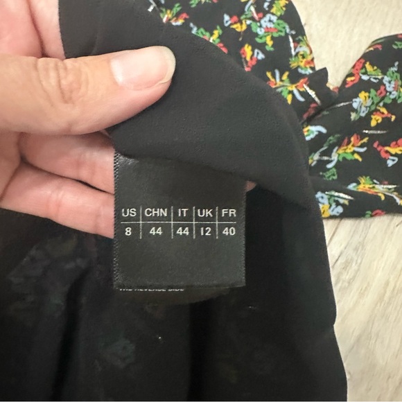 Lafayette 148 New York Black Floral Blouse - Picture 7 of 7